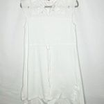 See By Chloe  White Short Sleeve Eyelet Elastic Waist Dress in Medium Photo 0