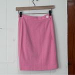 Perry Ellis  Bubblegum Pink Linen Pencil Knee Length Skirt Size 6 Photo 3
