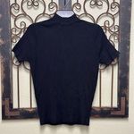 ZARA  black ribbed short sleeve knit top Photo 0