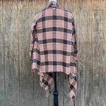 Billabong  Pink Plaid Open Cardigan Size S Photo 3