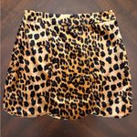 Main Strip Leopard Print Velvet Mini Skirt Photo 3