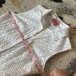 Kate Spade  White Cotton Eyelet Button Down Shirt Summer‎ Sun Dress Size Small Photo 7