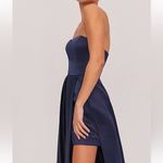 Fame and Partners Plus Size Sarah Midi Gown Duchess Satin Navy Size 22 NWT Photo 2