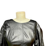 For Love & Lemons  Afton Pleather‎ Western Belted Dress Black Size Small Photo 3