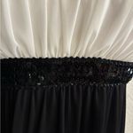 Sweet Storm Chic Asymmetrical Black and White Empire Waist Dress L Photo 6