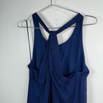 Alice + Olivia  Indigo Silk Draped Mini Dress Photo 4