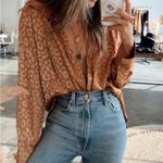 ACOA Leopard Satin blouse Size M Photo 3