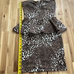Charlotte Russe Leopard Print Peplum Strapless Bodycon Dress Photo 4