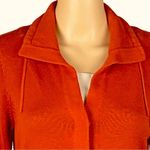 Eileen Fisher Organic Cotton dark orange red snap Cardigan Sweater Petite Small Photo 3