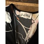 Joseph Ribkoff  Floral‎ Dress Sleeveless V Neck Black White Orange Size Photo 1