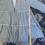 Free People  Tiered Trapeze Zip-Up Hoodie Swearer Gray  Women’s Size Small Photo 11