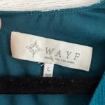 WAYF Teal Blue Floral Bell Sleeve Dress Size L Photo 2