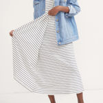 HATCH Easy Going Nursing Tee Dress Sz S/ XS Black White Stripe Maternity Photo 0