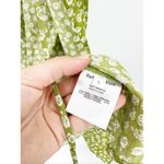 Reformation  Zena Jessie Green Floral Print Short Sleeve Wrap Dress Size L Photo 5