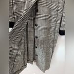 VTG Patty O’Neil Plaid Houndstooth Longline Coat Black White Pattern Size M 6 Size M Photo 7