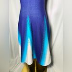 ISSA London Spray Paint Jacquard Dress| XS Blue Photo 3