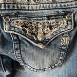 Miss Me JP6151B Boot Cut Low Rise Jeans Crystal Studded Flap Pockets medium wash Photo 12