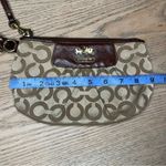 Coach Signature Wristlet Logo Leather Mini Bag Y2K Tan Brown Photo 9