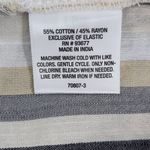 st. john's bay  Cotton Stripe Blouse NWT Size Medium Cream and Black Stripe Top Photo 9