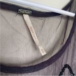 Free People Black Dark Plum Grey Mesh Beaded Sheer Mini Dress Festival Size XS Photo 9