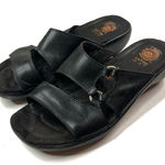 Earth Spirit Earth Origins | Marjorie Black Leather Comfort First Chunky Sandal Heel 8 Photo 0