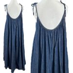 Free People Denim Dreams Midi Maxi Dress in 70s Blue Size Large Jean Jumper Photo 9