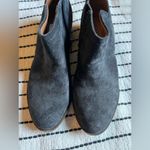 Lucky Brand leather zip up booties, navy blue Photo 2