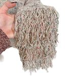 Cushnie Mock Neck Open Knit Fringe Cropped Sweater Runway Pink Size M Photo 7