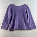 Rafaella Vtg  Medium M Sweater Angora Lambs Wool Blend Purple 3/4 Sleeve Women’s Photo 6