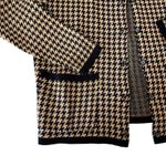 Karen Lessly Houndstooth Black and Brown Cardigan Women's Size Medium Photo 1