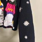 Quacker Factory  Size Medium Snowman Cat Cardigan Sweater Christmas Holiday Ugly Photo 4