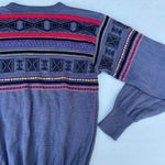 David Meister Vintage 90s Striped Wool Crewneck Sweater Photo 8