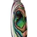 Handmade Abalone & Silver Pendant & Earrings Set Natural Beachy Tribal Jewelry Photo 1