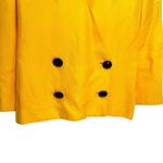 Fernando Pena Vintage Yellow Blazer Over Sized 1980s Size 6 Linen Photo 3