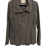 Anthropologie Revenna Lattice Anorak Women Large Jacket Olive Green Lace Hei Hei Photo 0