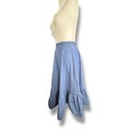 Handmade Vintage 90s Light Blue Chambray Denim Ruffle Hem A Photo 2