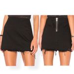 Alexander Wang  Black Distressed High Rise Denim Mini Skirt size 29 Photo 0