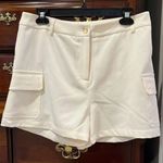 Dressy Cream Color Shorts White Size L Photo 0