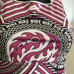 Nike Rare!! Swoosh High Neck Support Sports Bra Pink Black Small Dri-Fit Photo 4