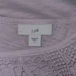 💖J. Jill Women’s Pale Orchid Crochet Sz Large Blouse✨ Purple Photo 3
