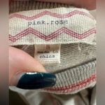 Pink Rose Pink.Rose light crew neck sweatshirt with striped sleeves Photo 3