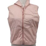 Abercrombie & Fitch Light Pink Cropped Hooded Vest Full Zip Cotton Lycra Large Photo 0