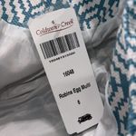 Coldwater Creek  size 6 3/4 sleeve hidden hook close multi aqua blue green Photo 5