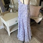 Storia NWT  Emmy lilac Embroidered Floral cottage western chiffon Maxi Dress L Photo 8