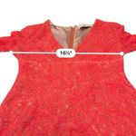 Stylestalker RTR Ari Red Lace V Neck Half Sleeve Sheath Mini Dress Sz M Photo 8