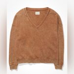 American Eagle  Fleece V-Neck Mineral Wash Sweatshirt Photo 4