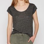 Joie 💕💕 Neyo Scoop Neck Cap Sleeve T-shirt 100% Linen ~ Dark Heather Grey Large Photo 1
