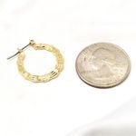 Flat Gold Hoop Earrings Photo 2