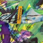 Rachel Pally Green Purple Abstract Watercolor 100% Silk Tank Mini Dress SMALL Photo 3