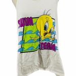 Looney Tunes  Womens White Tweetie Swim Team Sleeve Photo 8